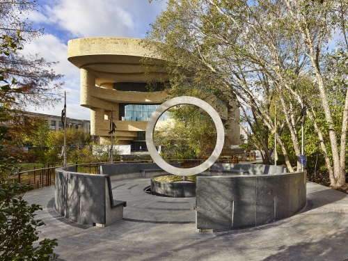 NMAI with Native Veterans Memorial in the foreground