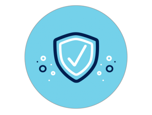 Trust icon with shield and check mark